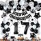 17th Birthday Decorations for Boy Girl (Black;white) 10 x 8 x 0.5 inches